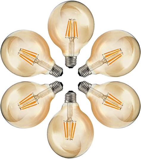 Menta Ampoules Globe Led E G W Quivalent W Lm Blanc Chuad K Ampoule R Tro Edison