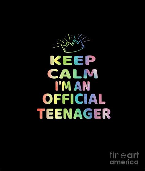 Keep Calm Birthday Official Teenager T 13th Funny Girl Digital Art