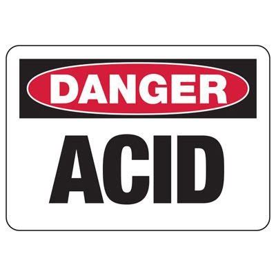 Chemical And HazMat Signs Safety Signs Acid Seton