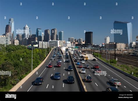 Interstate 76 Schuylkill Expressway Downtown Skyline Philadelphia