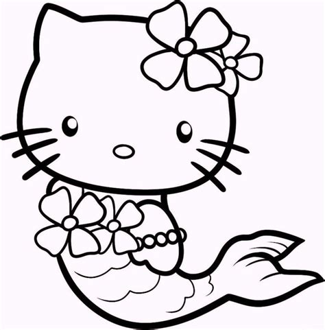 Mermaid coloring pages coloring pages for girls coloring pages to print free printable coloring sheets online coloring. Hello Kitty Mermaid Coloring Pages - Coloring Sheets