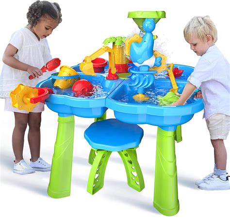 コメント Temi Kids Sand Water Table For Toddlers 3tier Sand Table And Rain