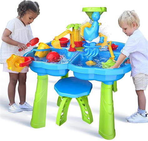 コメント TEMI Kids Sand Water Table for Toddlers 3Tier Sand Table and Rain