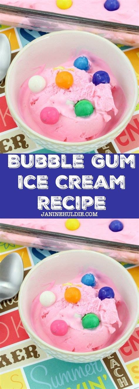 Bubble Gum Ice Cream Easiest No Churn Kid Friendly Recipe Recipe