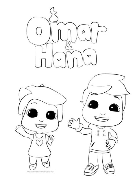 Try to climb over the obstacles without knocking down the car try to climb the hill continue on. Very Cute Omar Hana Colouring Pages for Kids | Coloring ...
