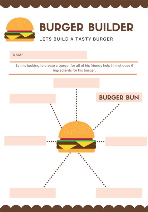 Design Your Own Burger With This Free Printable Worksheet Help My