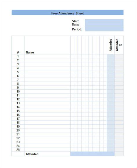 Get Printable Calendar Employee Attendance Calendar Tracker Sheet 2017
