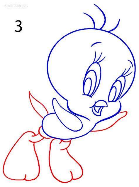 How To Draw A Realistic Bird Tweety Bird Draw Step Drawing Cartoon