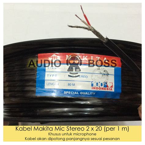 Jual Kabel Audio Mic Stereo Makita Original Hitam X X Per Meter Shopee Indonesia