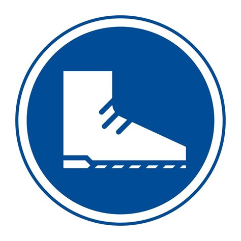 Wear Foot Protection Sign Isolate On White Background 2265389 Vector