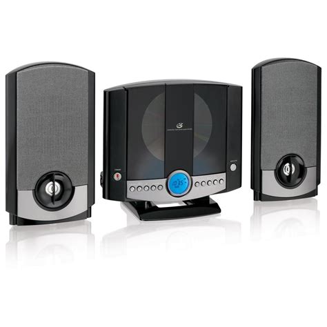 Gpx Vertical Home Music System With Amfm Cd Hm3817dtblk The Home Depot