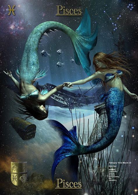 Pin By Dempsey On Mermaid Art Zodiac Art Pisces Zodiac Pisces Mermaid