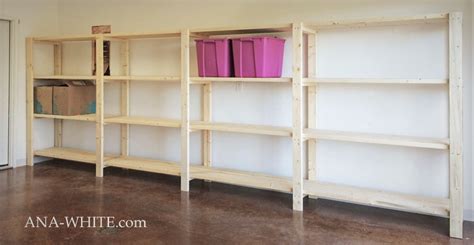 Diy Garage Shelves Freestanding Ana White