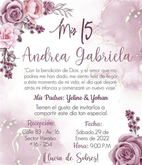 Invitacion 15 Años Frases Para Quinceañeras Frases Para Invitaciones Invitaciones