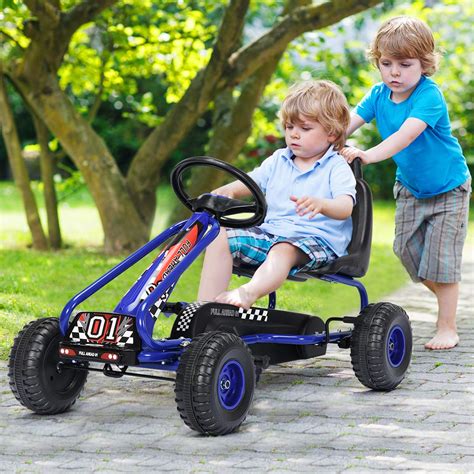Buy Costzon Kids Pedal Go Kart 4 Wheel Pedal Powered Ride On Toys