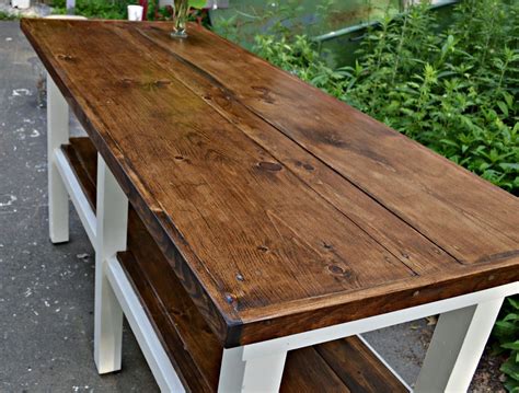 Heir And Space An Antique Work Bench Turned Kitchen Island Outdoor