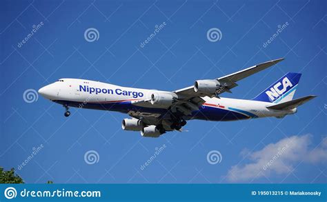 Anippon Cargo Boeing 747 Plane Approaches Ord Editorial Image Image