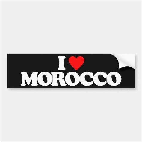 I Love Morocco Bumper Sticker Zazzle