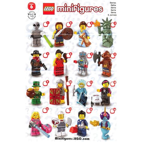 8827 Lego Minifigures Series 6 Complete Sets Of 16 Misp Shopee