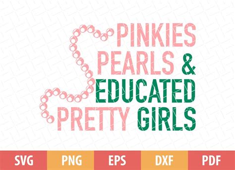 Pinkies Pearls Aka Pearls Svg Alpha Kappa Alpha Svg Alpha Etsy