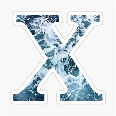 Ocean Waves The Letter X Sticker For Sale By DevineDesignz Redbubble