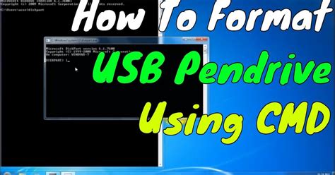 How To Format Usb Pendrive Using Cmd Mayank Soni