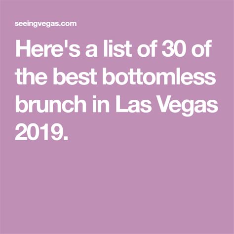 In miami beach, lunch starts promptly at cafe americano. Best Bottomless Brunch Las Vegas 2019 | Seeing Vegas ...