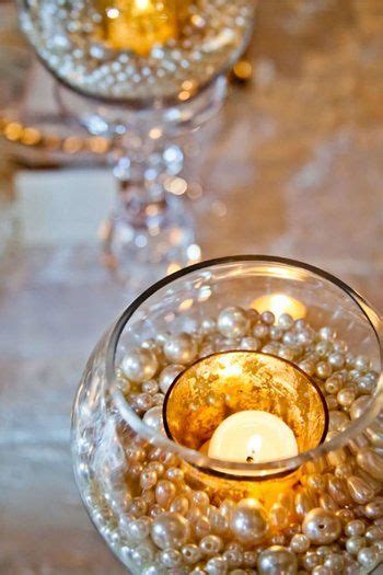 Beautiful Centerpieces Created With Candles Vintage Wedding