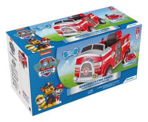 Nickelodeons Paw Patrol Marshall Rescue Fire Truck Ride On Toy By