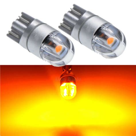 2pcs T10 Led Bulb W5w 194 168 3030 2 Smd For Car Side Wedge Door Light