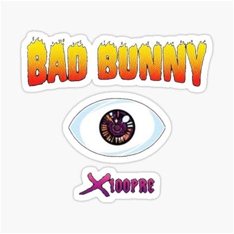 Bad Bunny Logo Sticker By Charlenegalla Redbubble Bunny Logo Stickers Bunny Kulturaupice