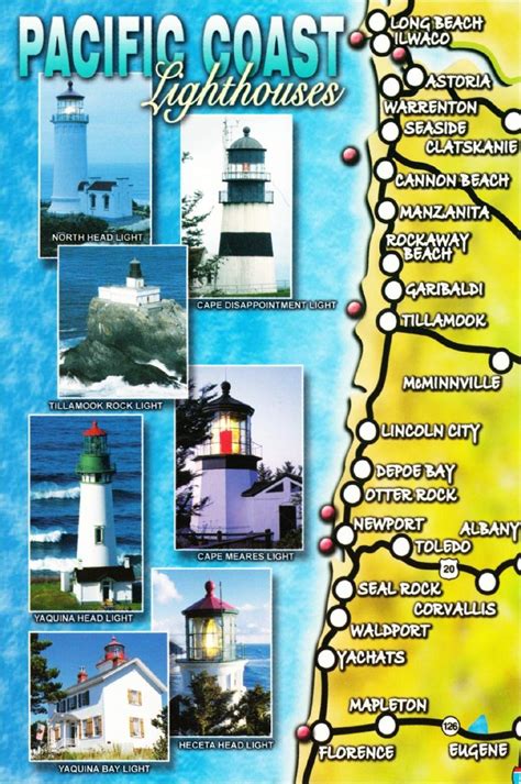 Oregon Coast Lighthouses Map