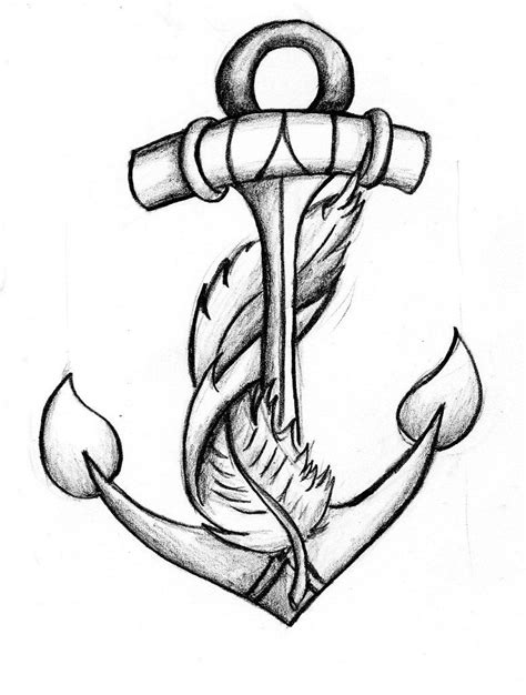 Anchor And Feather By Green2106 On Deviantart Feather
