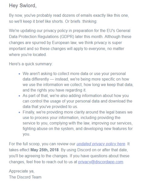 Discord Making A Summary Of The New Privacy Policy