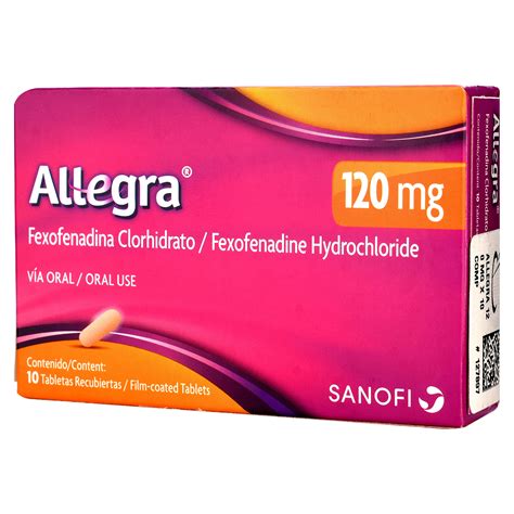 Comprar Allegra Sanofi 120 Mg X 10 Tabletas Walmart Guatemala