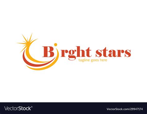 Bright Stars Logo Royalty Free Vector Image Vectorstock