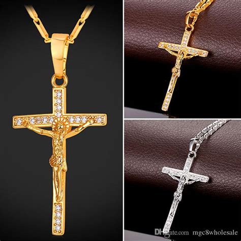 Compre U7 Cruz Crucifijo Colgante Collar Cristo Jesús Mujeres Hombres