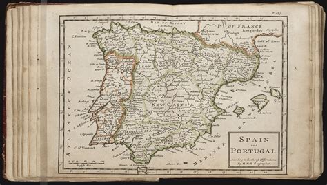 Map Of Spain And Portugal From An 18th Century Atlas Rspain