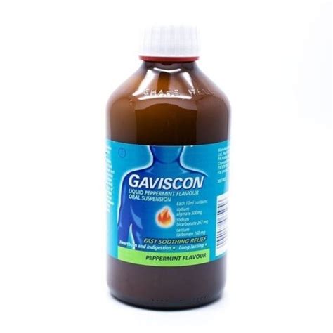 Gaviscon Liquid Heartburn And Indigestion Relief Peppermint Flavour