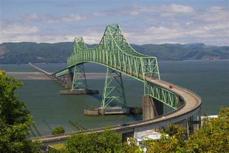 The Astoria Megler Bridge Crossing The Mouth Of The Columbia River