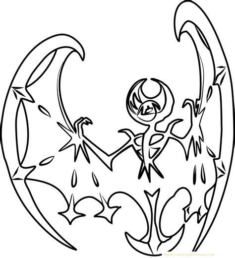 Lunala Pokemon Sun and Moon | Kids Coloring Page – Coloring Lesson