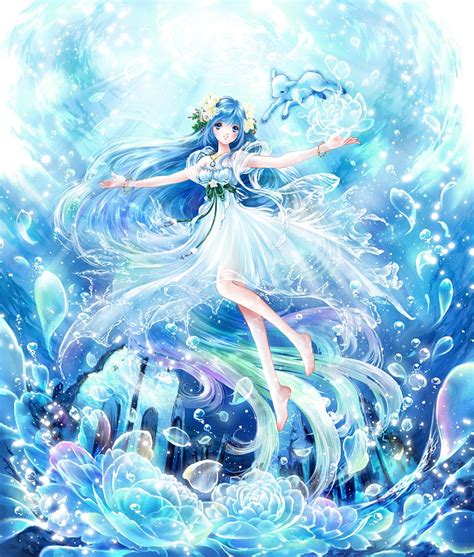 Water Fairy Princess With Wings By Manga Artist Shiitake Kawaii Anime
