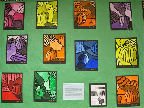Zilker Elementary Art Class 4th Grade Still Life Bulletin Board
