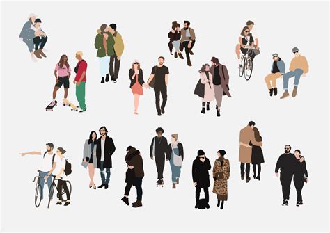 15 Flat Vector People Illustrations Couple Digital File Png 