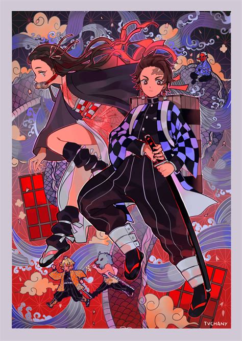 Tanjiro Demon Slayer Kimetsu No Yaiba Anime Poster By Simogan My Xxx Hot Girl