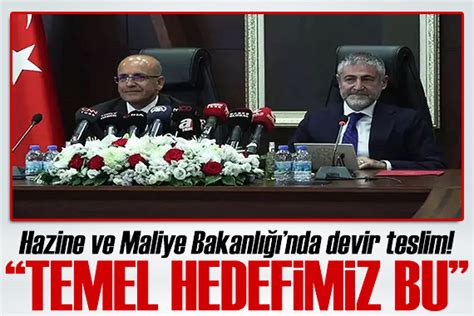 Hazine ve Maliye Bakanlığı nda devir teslim Mehmet Şimşek ten açıklama