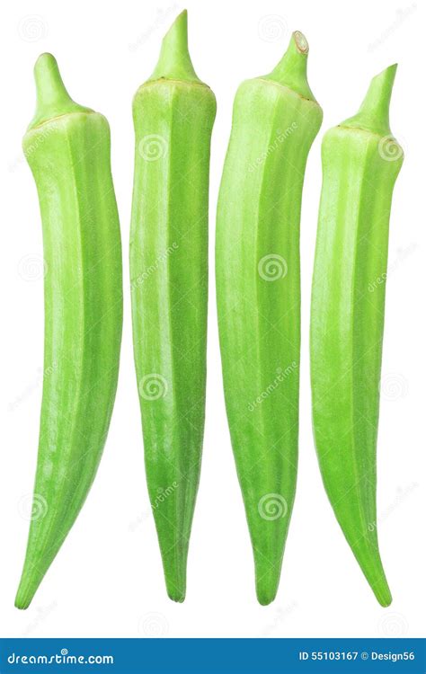 Fresh Green Okra Stock Image Image Of Organic Vegetable 55103167