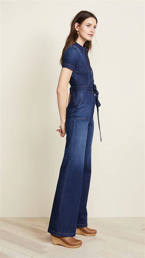 Womens Jumpsuits And Rompers Alice Olivia Jeans Wide Leg Jumpsuit
