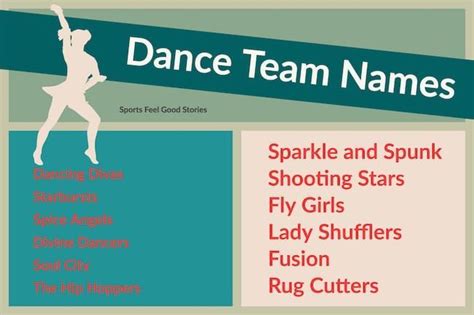 Fun Dance Team Names For Your Group Sports Feel Good Stories Team