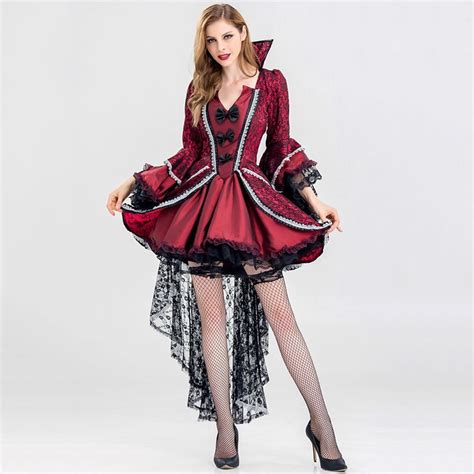 Buy Red Gothic Victorian Halloween Costumes For Women